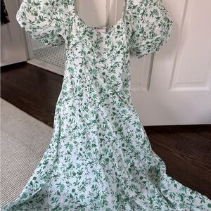 Hill House Green Floral Maxi Dress